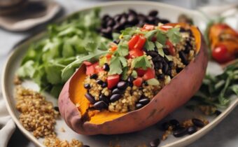 Recipe: This Plant-Based, Protein-Packed Stuffed Sweet Potato Uses Imagine Broth Not Chicken Broth