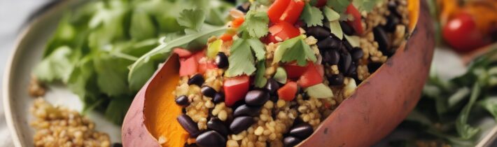 Recipe: This Plant-Based, Protein-Packed Stuffed Sweet Potato Uses Imagine Broth Not Chicken Broth