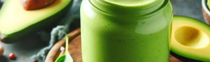 This bright green smoothie gets creaminess from avocado instead of bananas