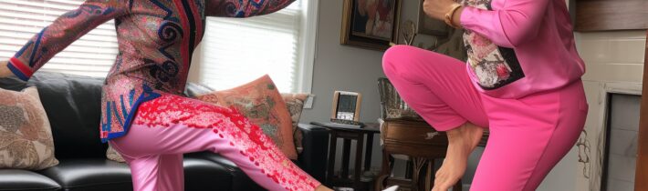 Teaching My 70-Year-Old Mom to Stretch Like an Influencer