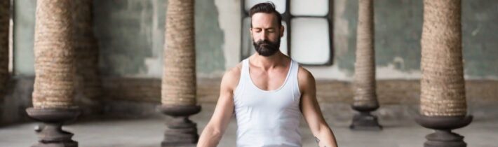 Why one photographer is showcasing men doing yoga