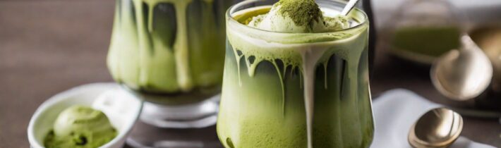 Indulge in a Vegan Matcha Affogato for a Delightful Treat