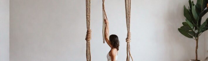 This at-home yoga rope wall is what fitness fantasies are made of