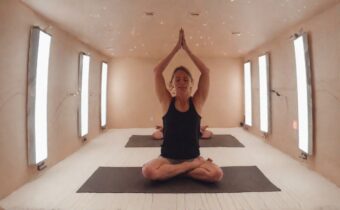 We tried yoga in a salt therapy chamber in the middle of Manhattan