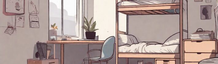 Minimalist Dorm Room