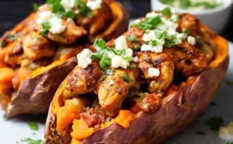 Chicken-Stuffed Sweet Potatoes