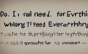 Do I Really Need to Apologize for Everything?