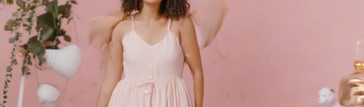 Styling Romantic Dresses with Sneakers