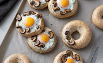 Elevate Your Breakfast with This Mushroom Bagel Recipe