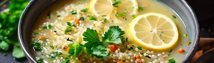 Vegan Lemon Rice Soup